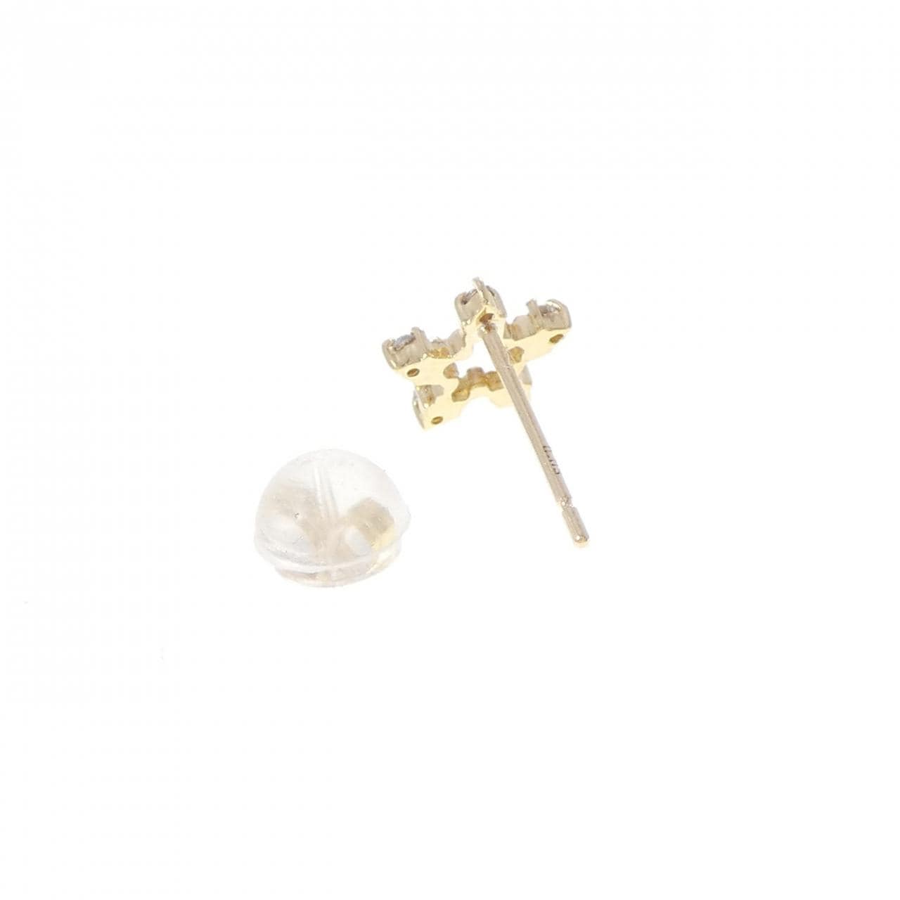 K18YG スター ダイヤモンド ピアス 0.03CT 片耳