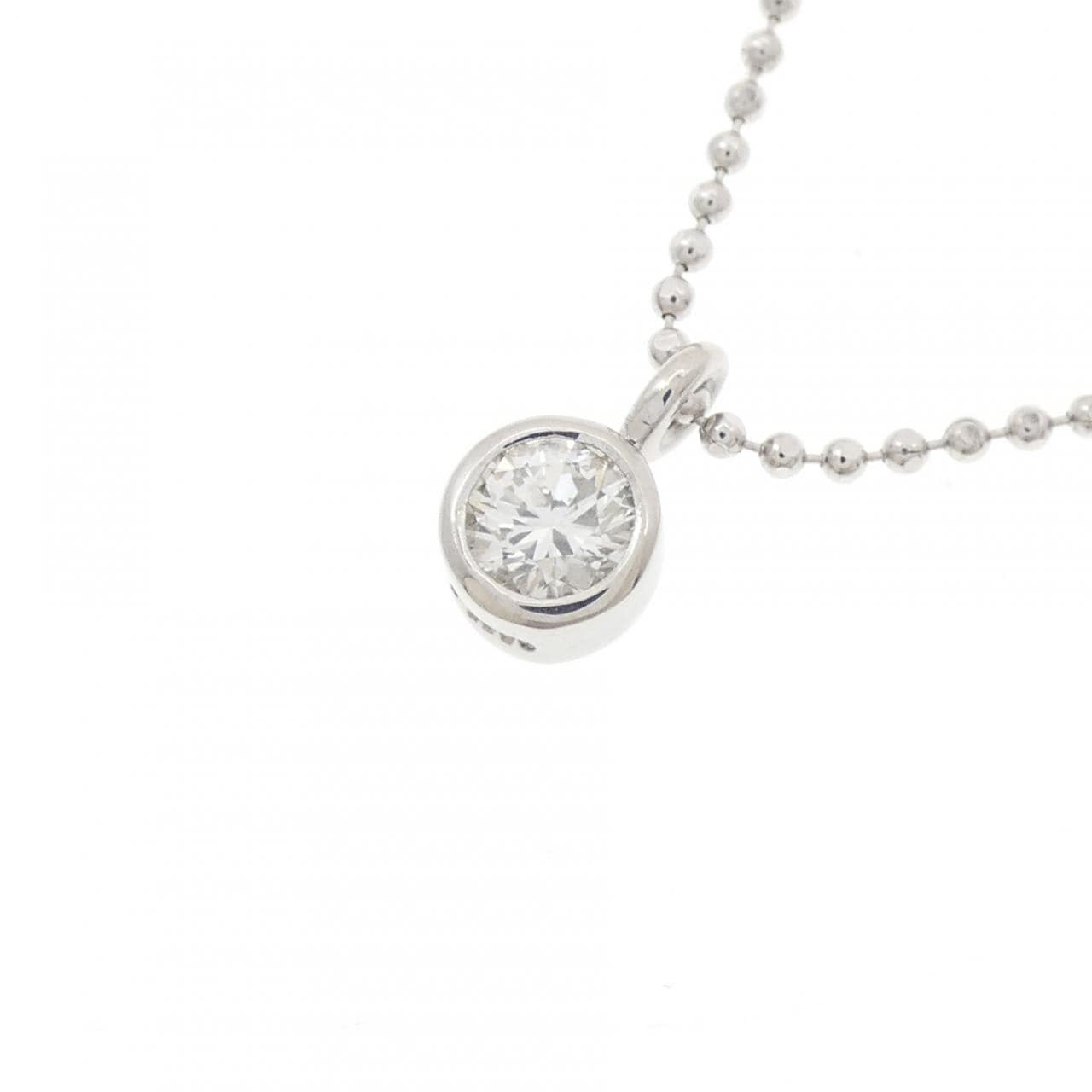 PT900/PT850 ソリティア ダイヤモンド ネックレス 0.338CT