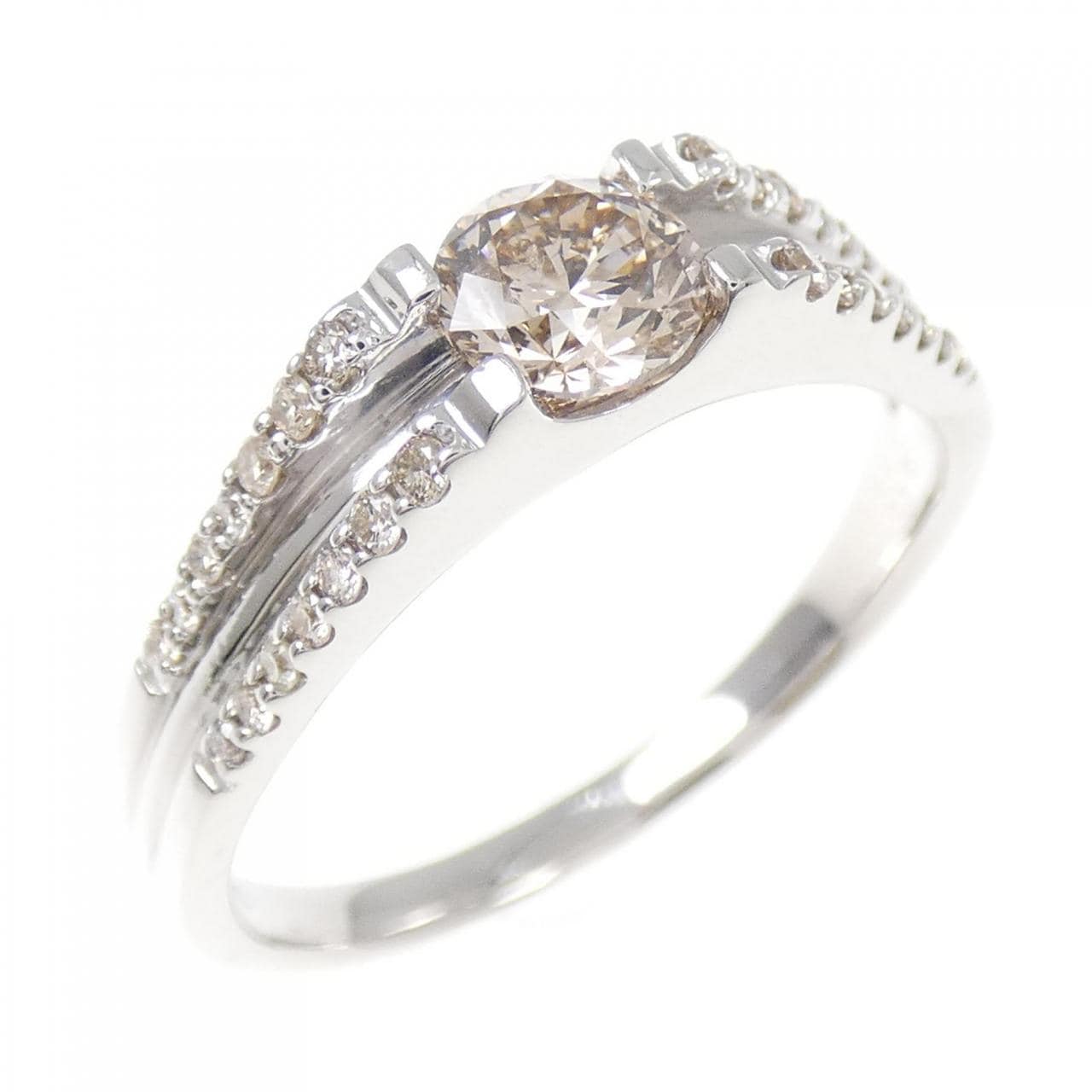 K18WG ダイヤモンド リング 0.5CT