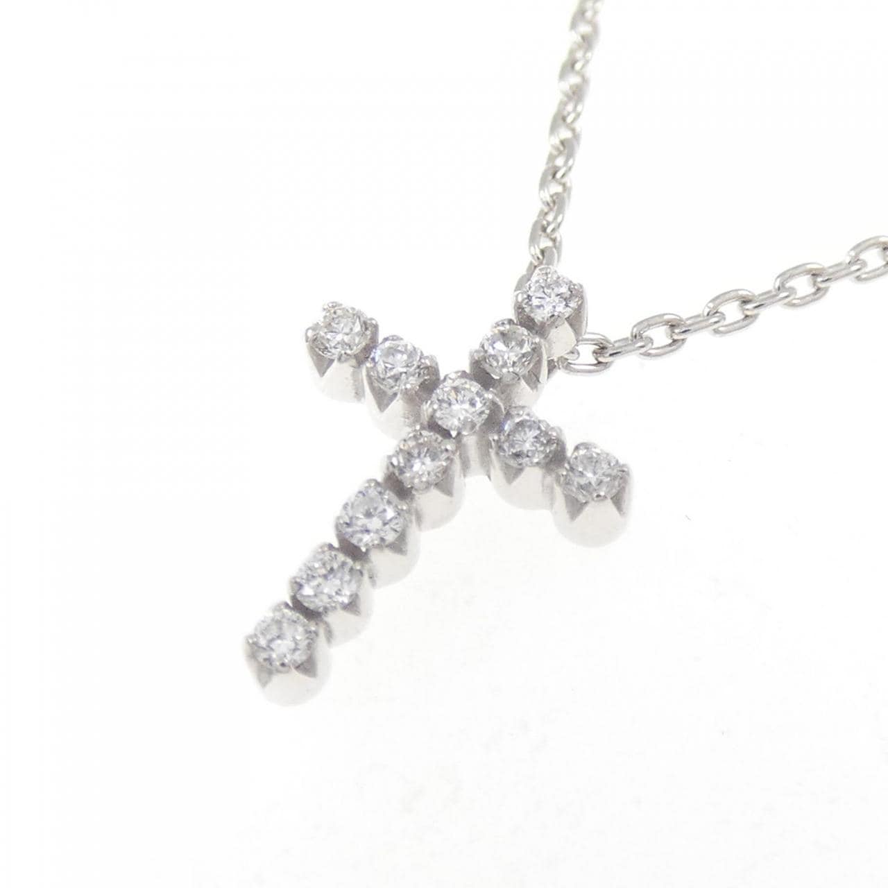スタージュエリー クロス ネックレス 0.1CT