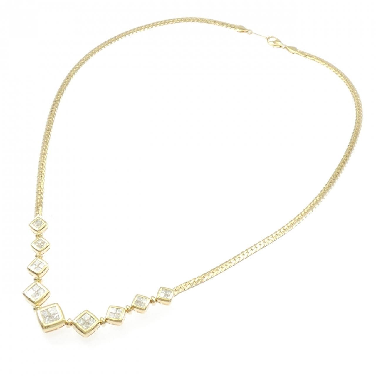 K18YG ダイヤモンド ネックレス 3.20CT