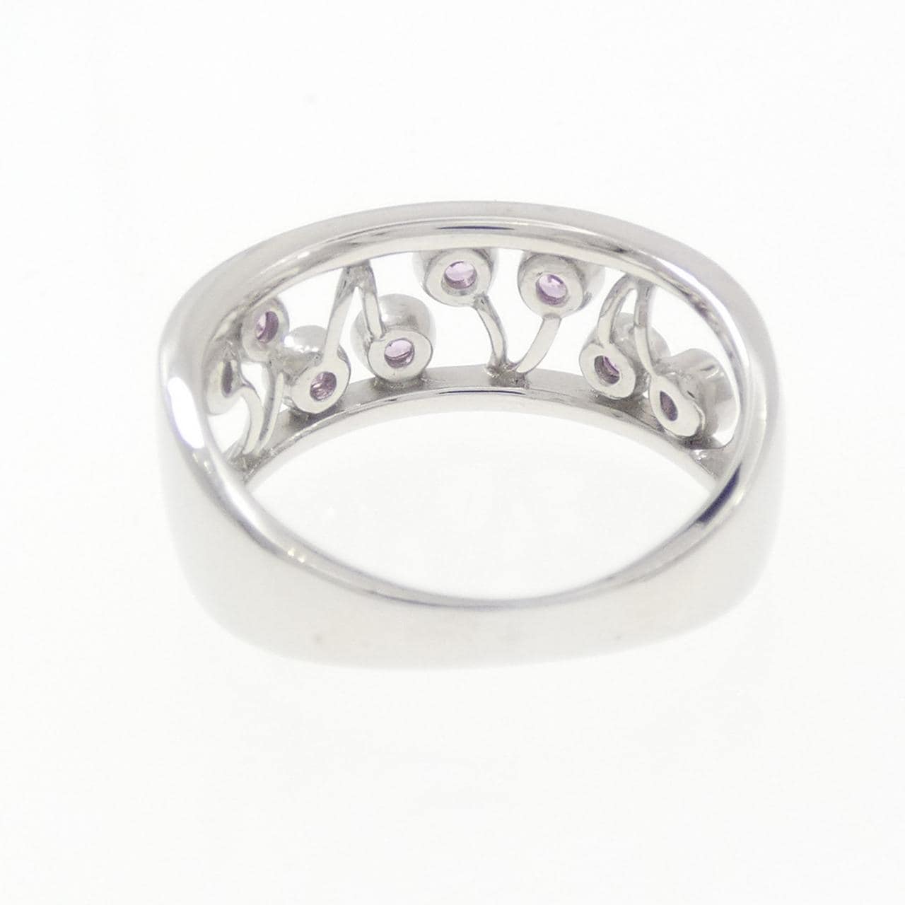 K18WG サファイヤ リング 0.34CT