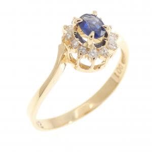 K18YG サファイヤ リング 0.2CT