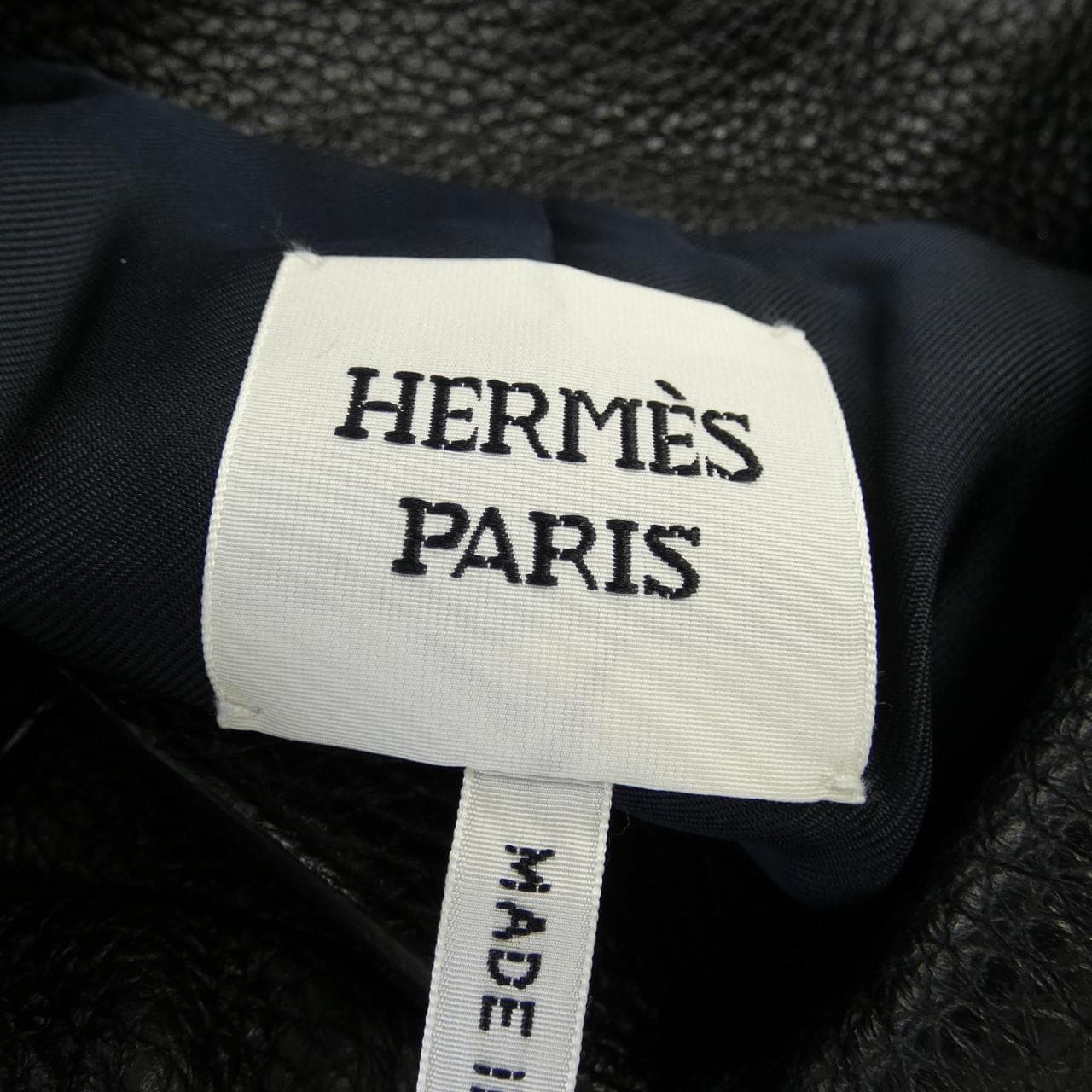 HERMES leather coat