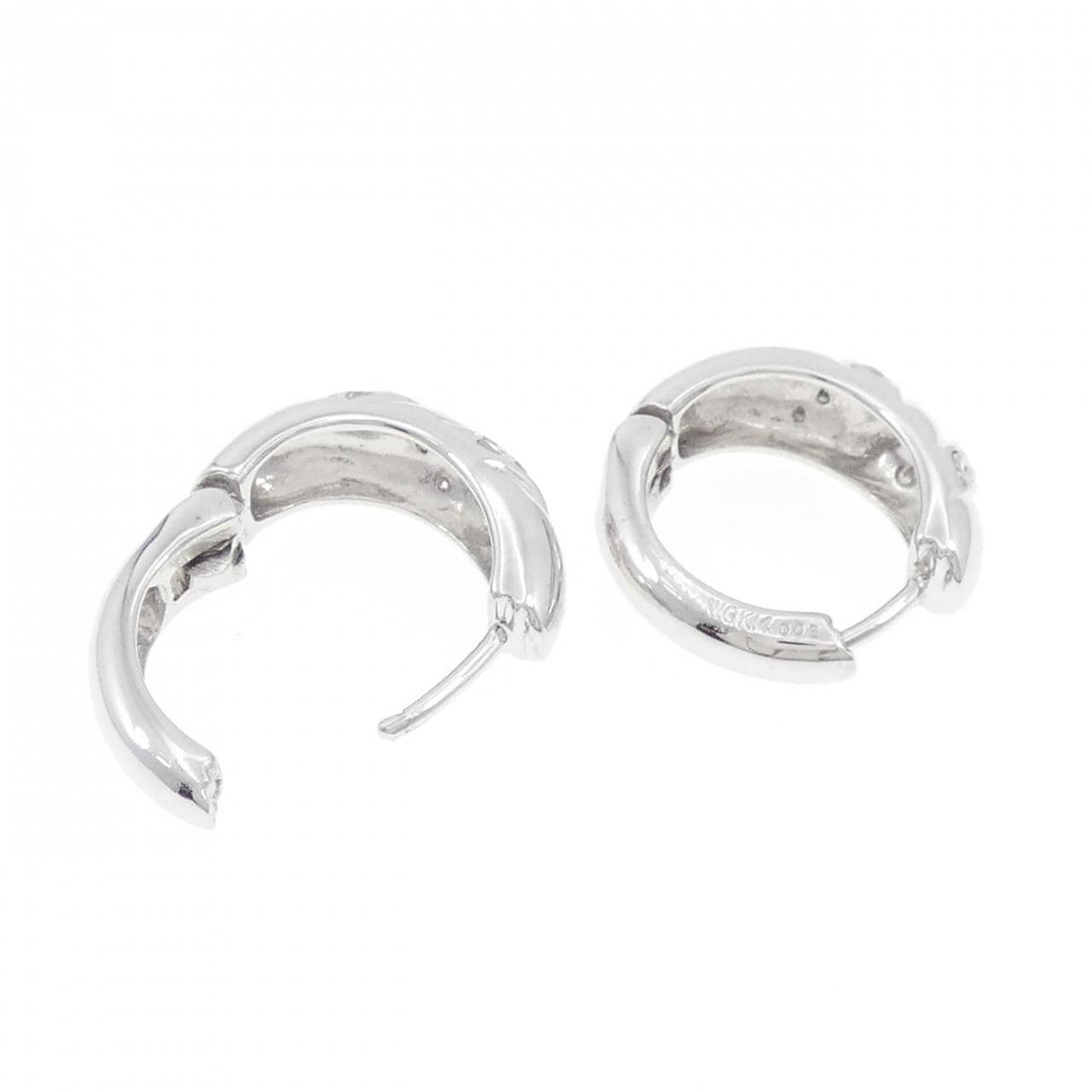 K14WG ダイヤモンド ピアス 0.16CT