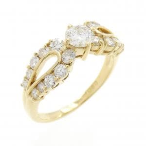 K18YG ダイヤモンド リング 0.36CT