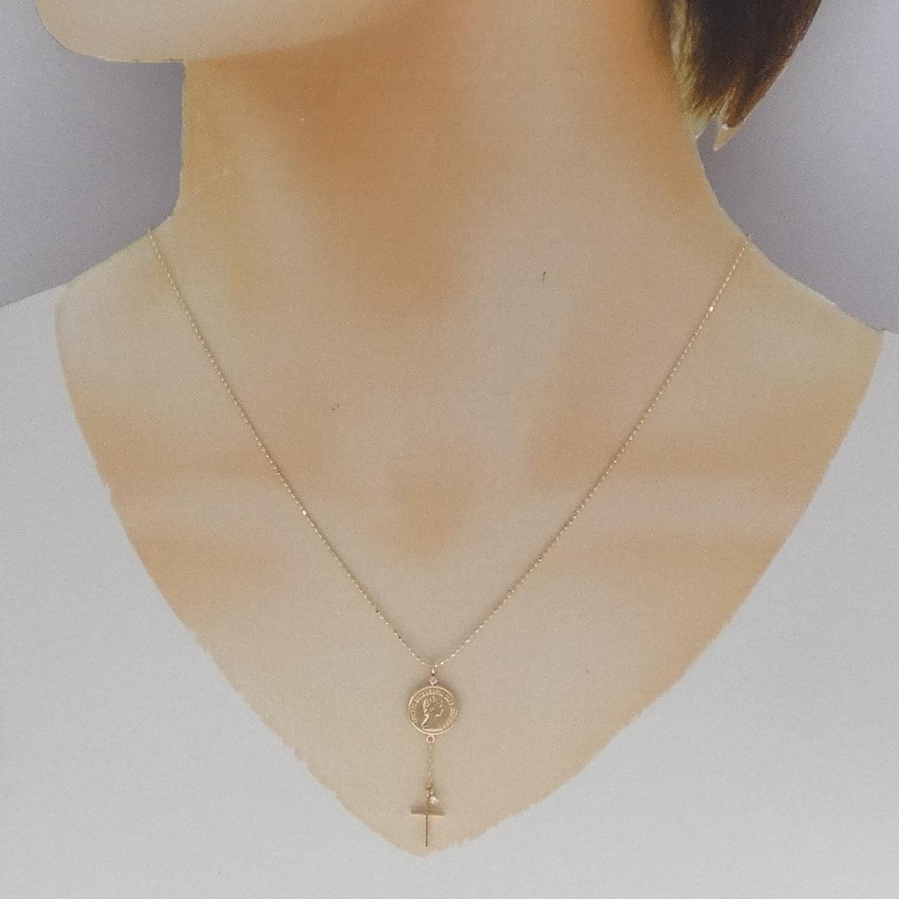 K10YG ダイヤモンド ネックレス 0.03CT