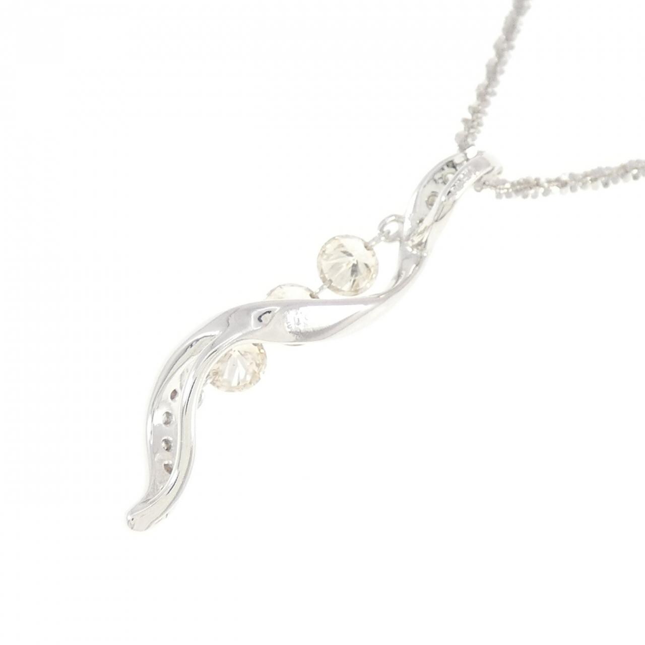 K18WG ダイヤモンド ネックレス 0.72CT