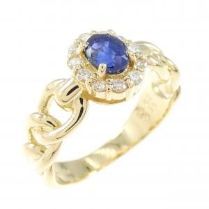 K18YG サファイヤ リング 0.62CT