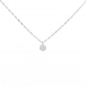 PT900/PT850 ソリティア ダイヤモンド ネックレス 0.20CT
