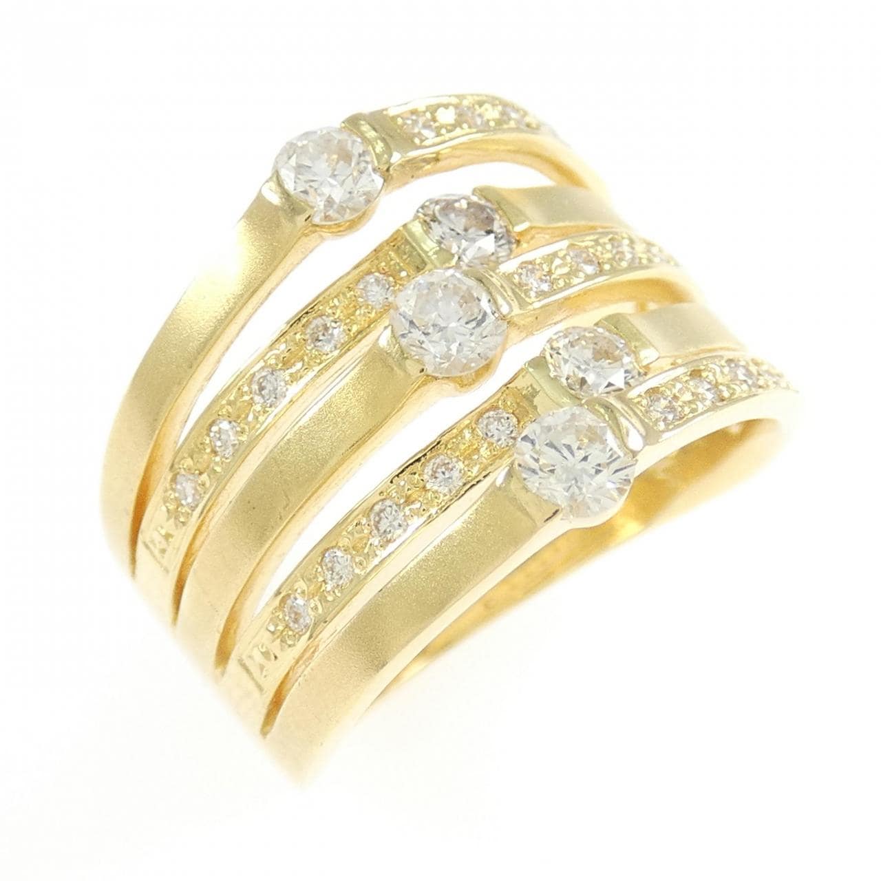 K18YG ダイヤモンド リング 0.72CT