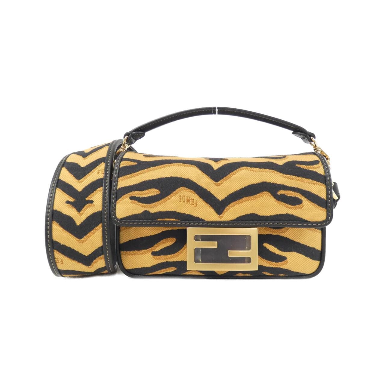 広尾店】フェンディ FENDI 破こ マンマバケット ハンドバッグ コットン 