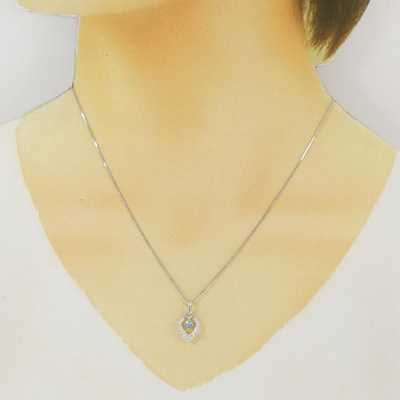 K18WG ダイヤモンド ネックレス 0.10CT