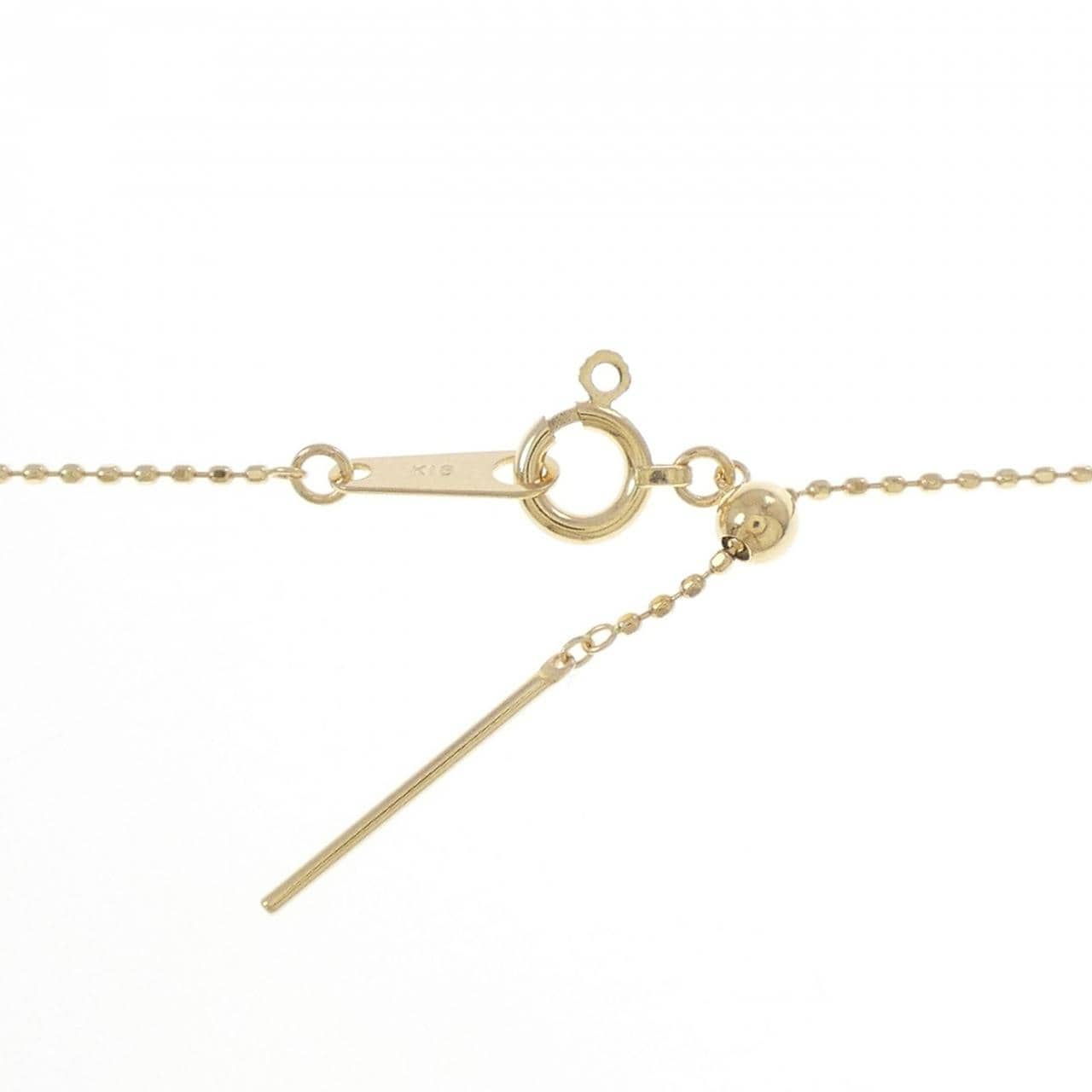 K18YG ハート×スター マザーオブパール ネックレス