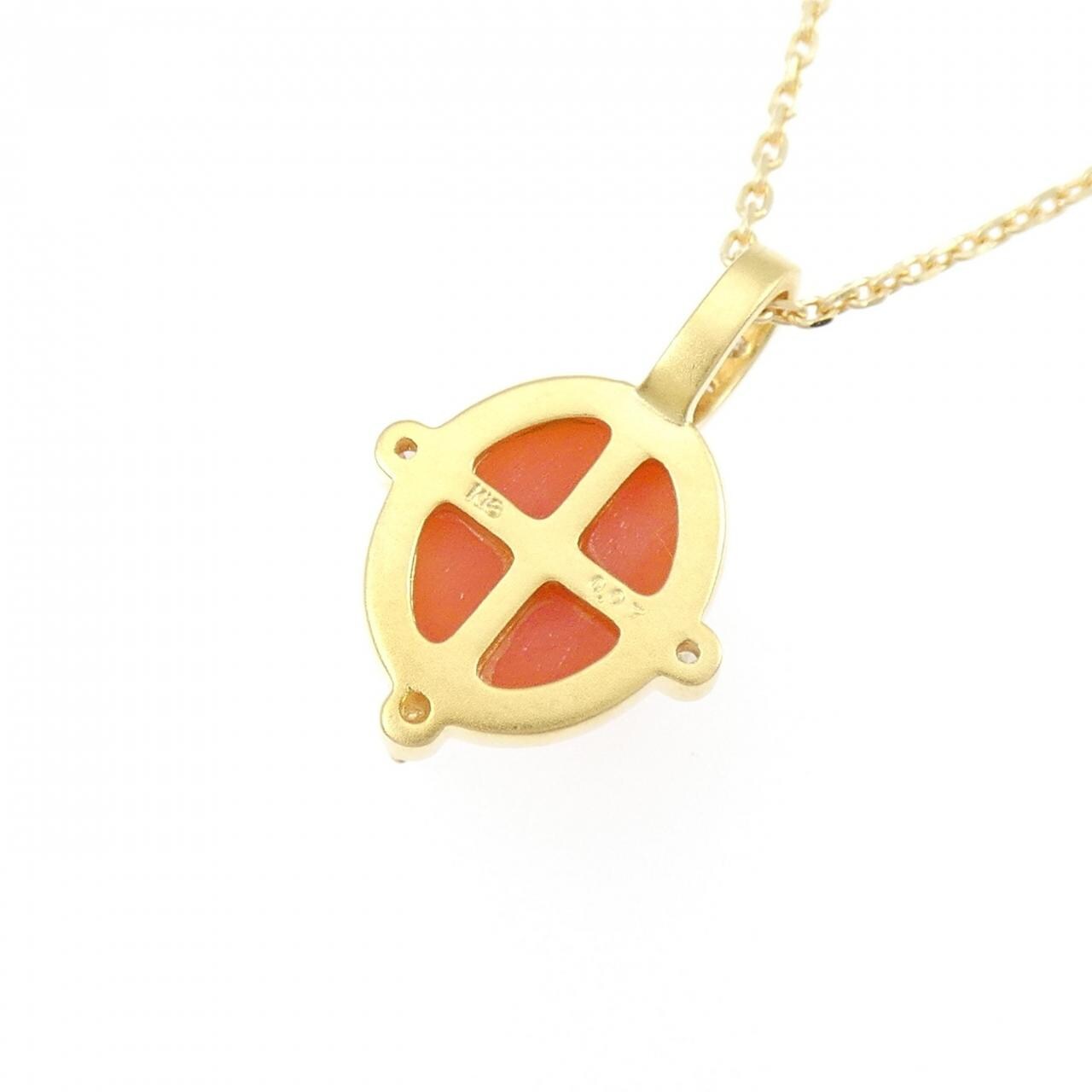 K18YG サンゴ ネックレス