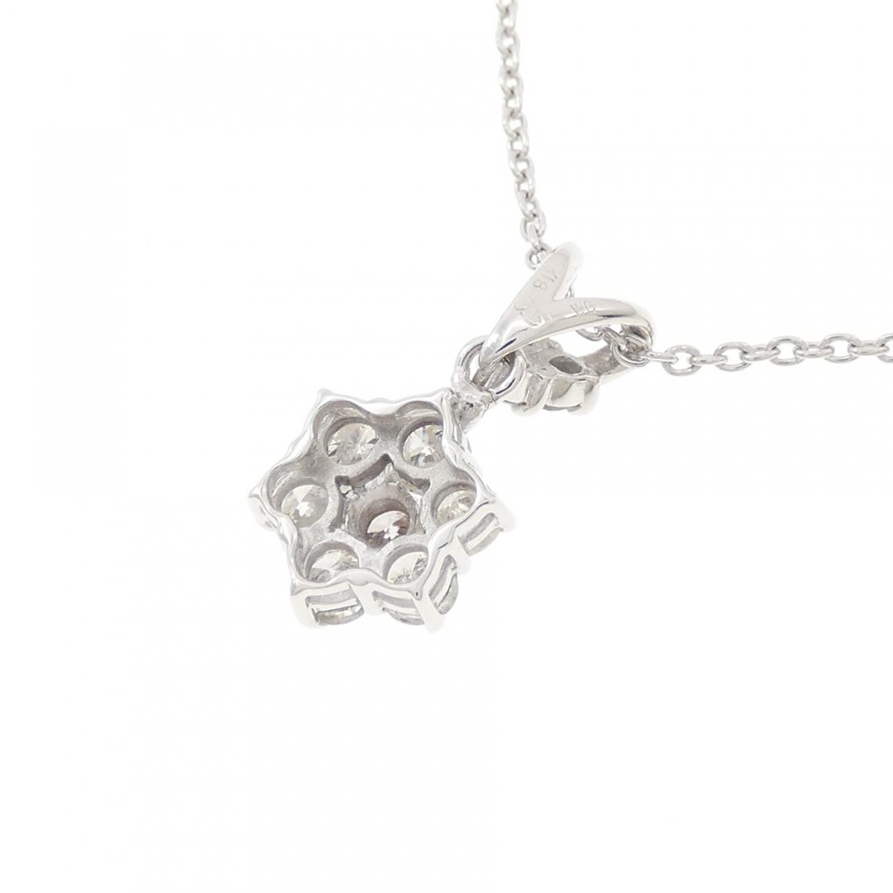 K18WG ダイヤモンド ネックレス 0.5CT