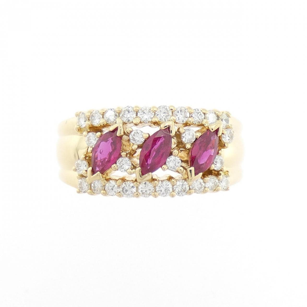 18KYG ルビー リング 0.57CT