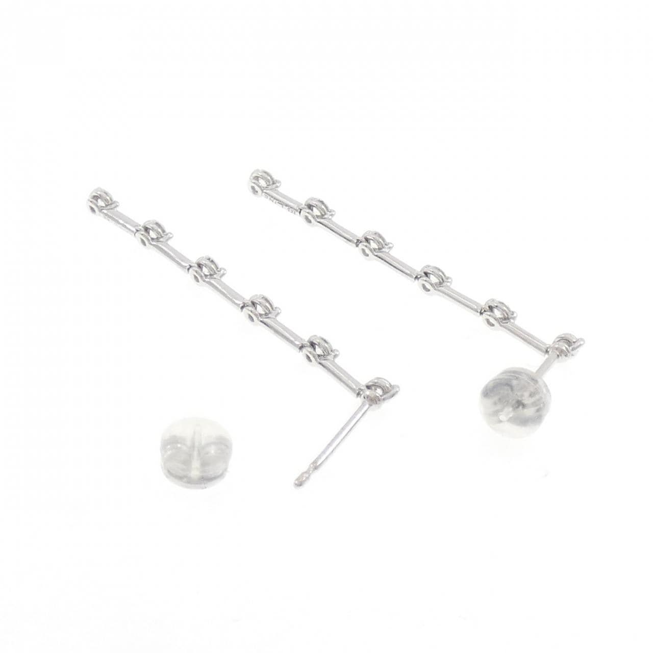 LINE ダイヤモンド ピアス 0.55CT