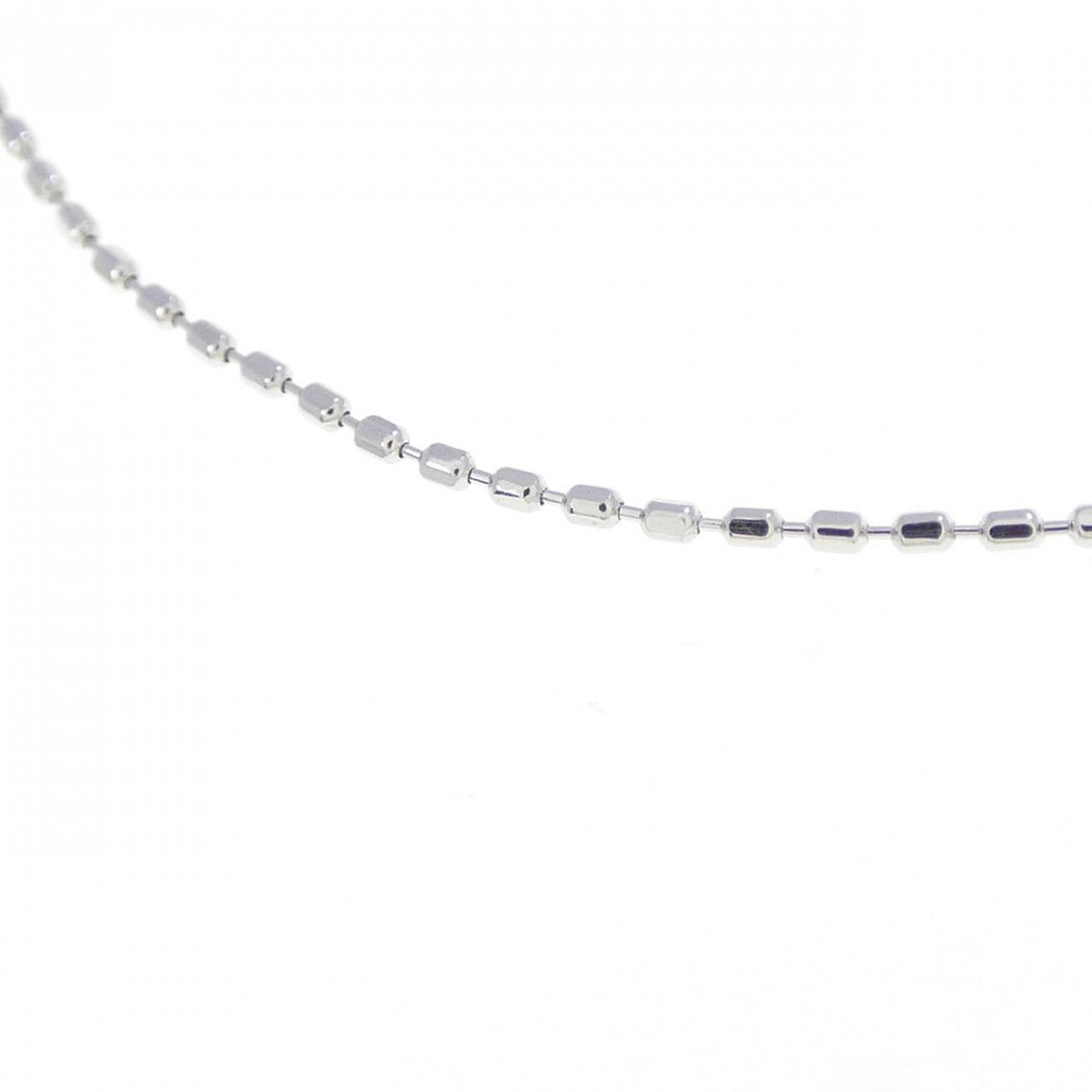 K18WG ボール チェーンネックレス