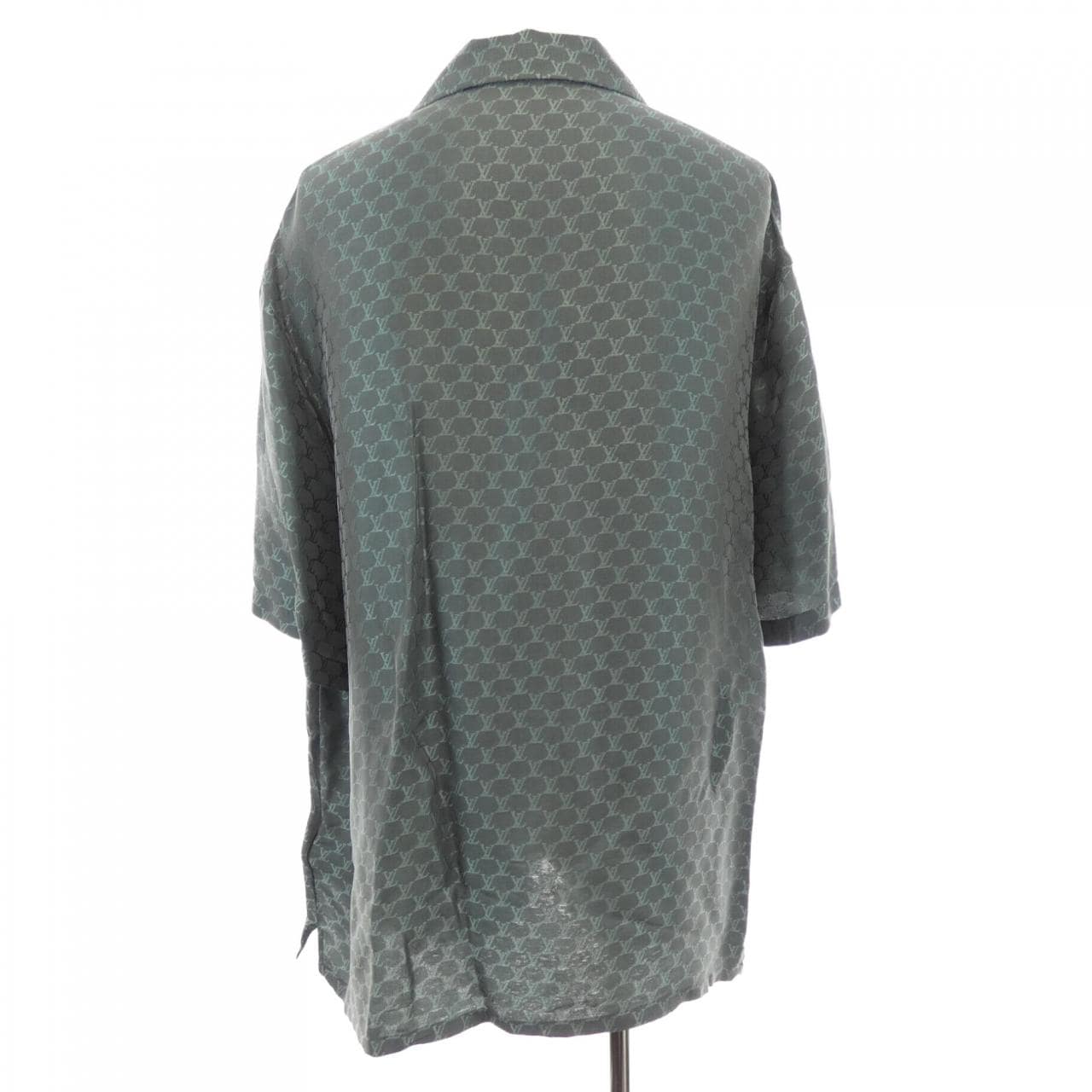 ルイヴィトン LOUIS VUITTON ショートスリーブジャガードシルクプレンドシャツ HRS30WKSY S／Sシャツ