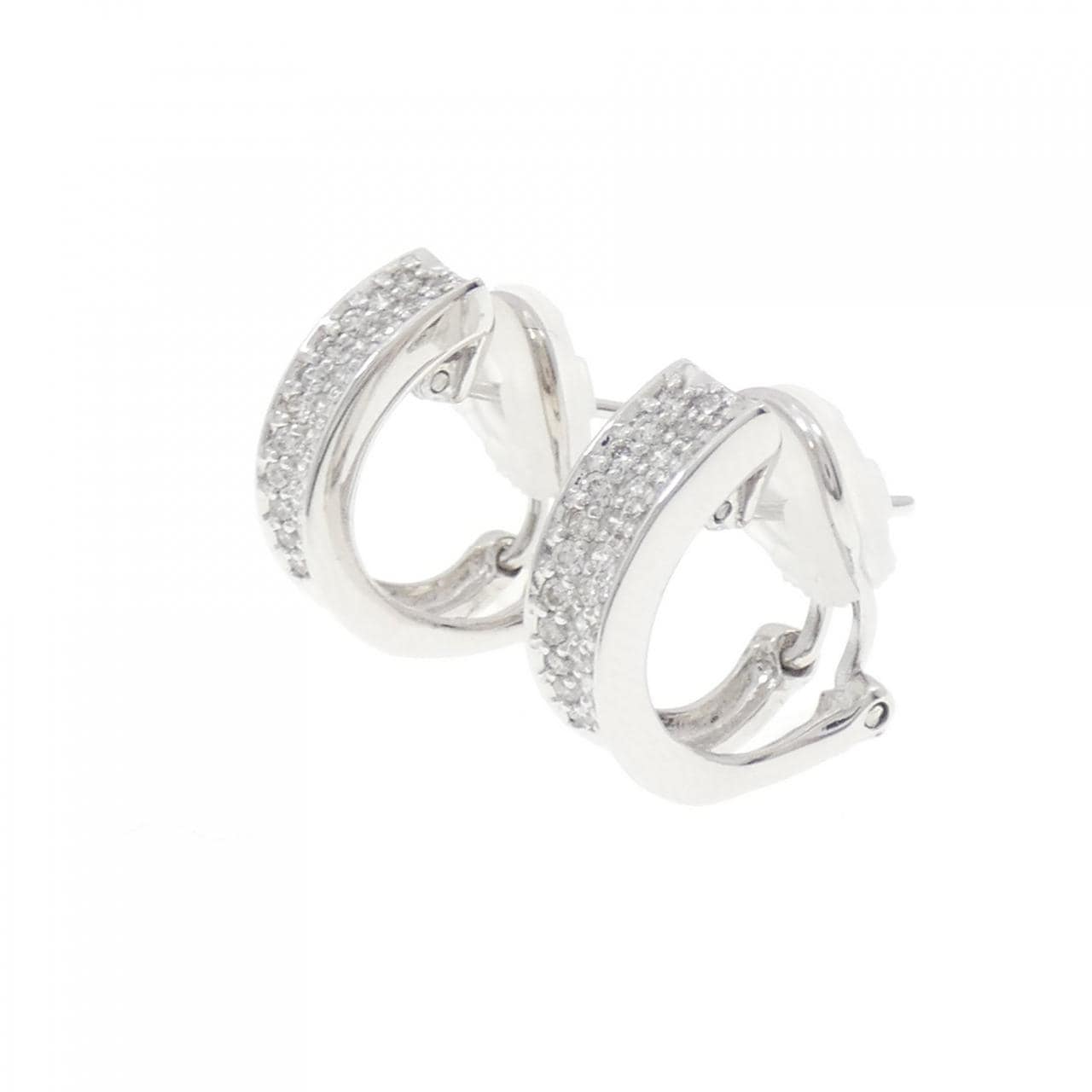 K18WG パヴェ ダイヤモンド ピアス/イヤリング 0.50CT