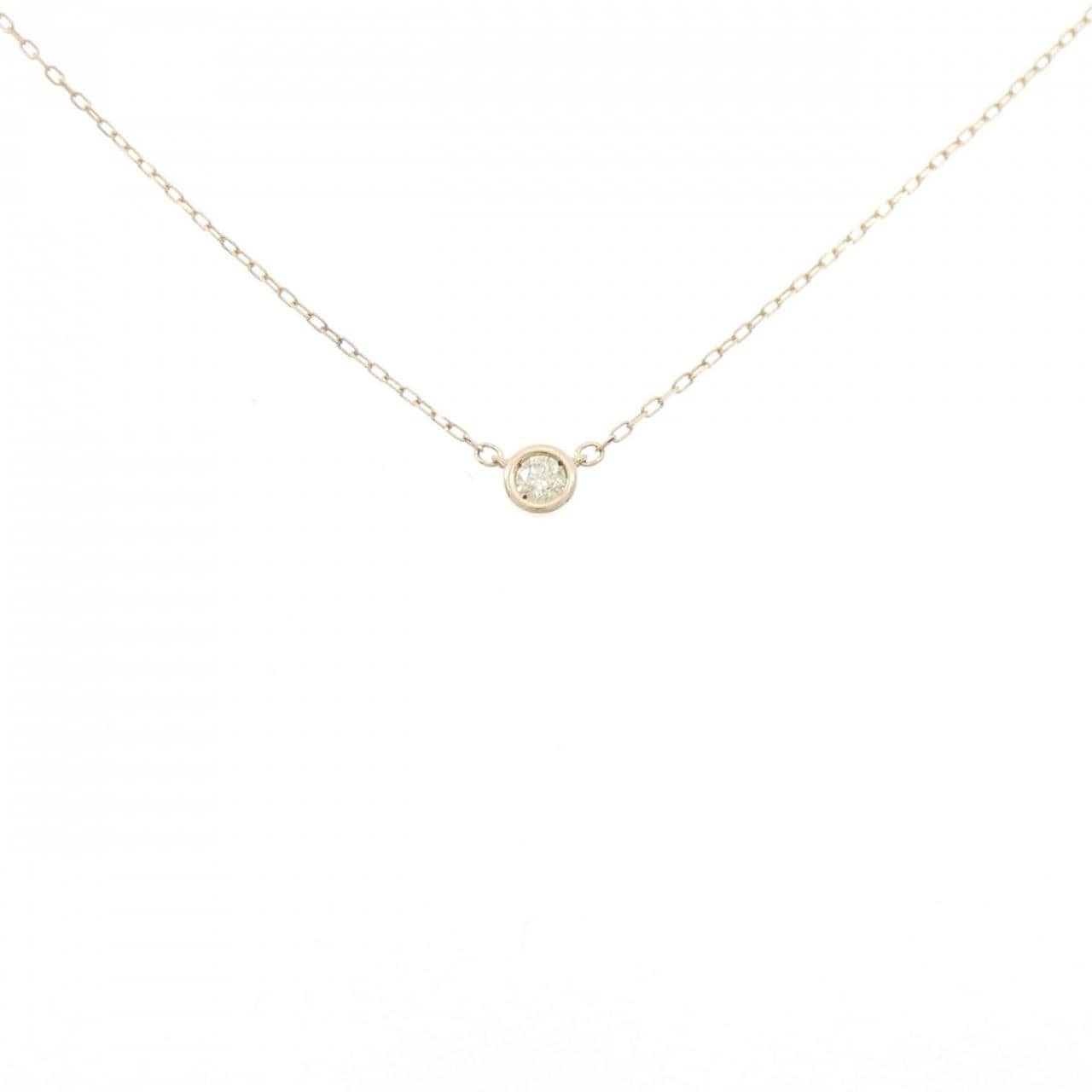 K10YG Solitaire Diamond Necklace 0.05CT