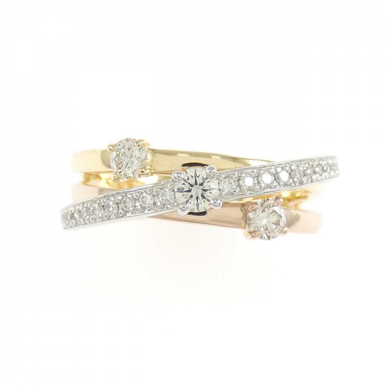 K18YG/PT900/K18PG Diamond Ring 0.30CT