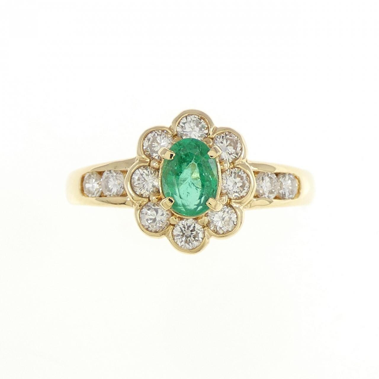K18YG エメラルド リング 0.46CT