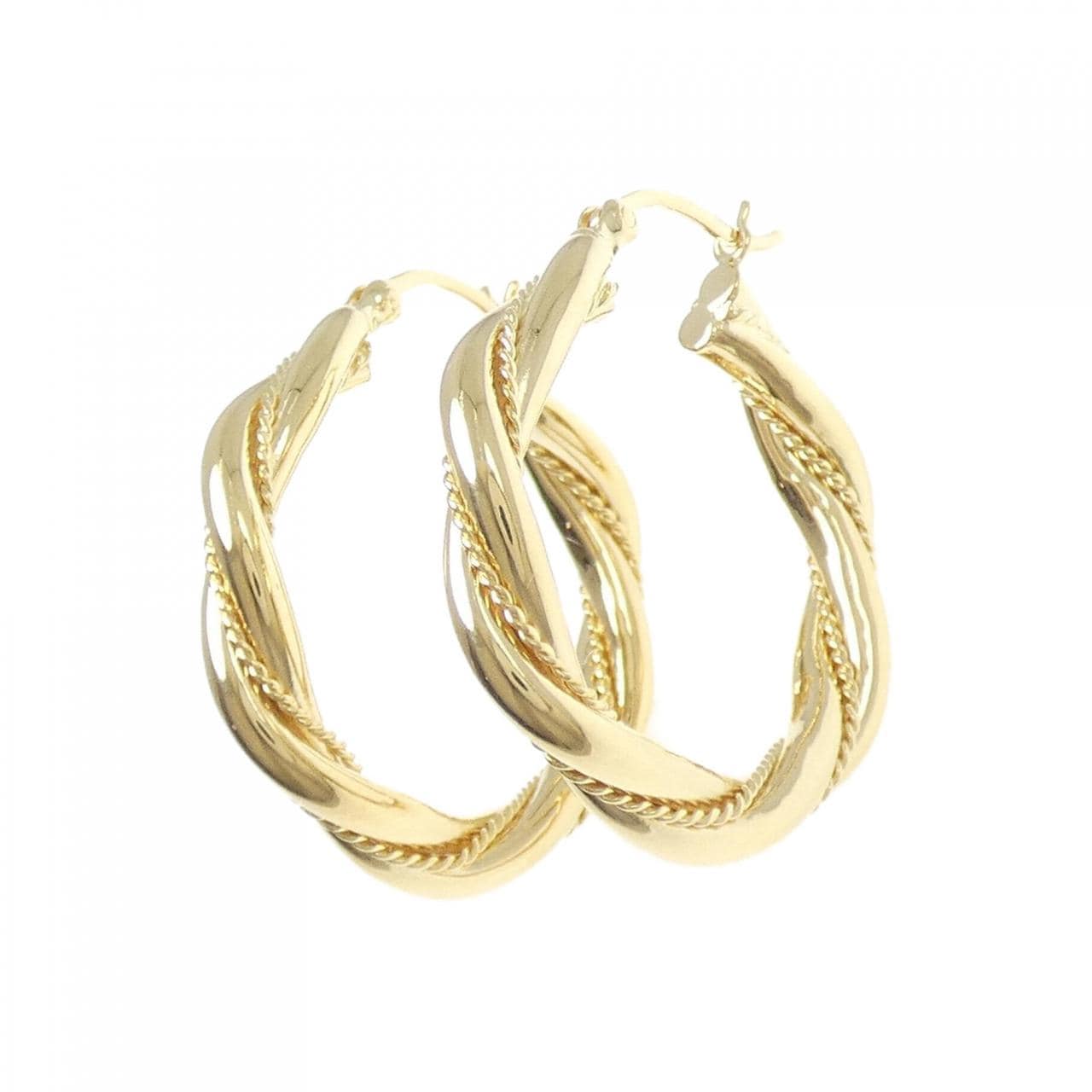 K18YG フープ ピアス