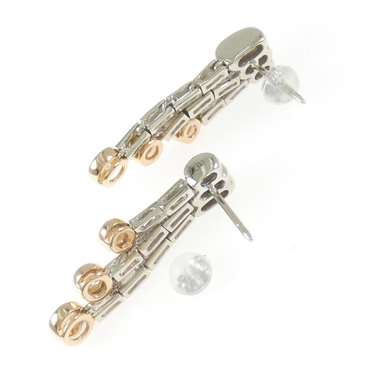 K18WG/K18PG ダイヤモンド ピアス