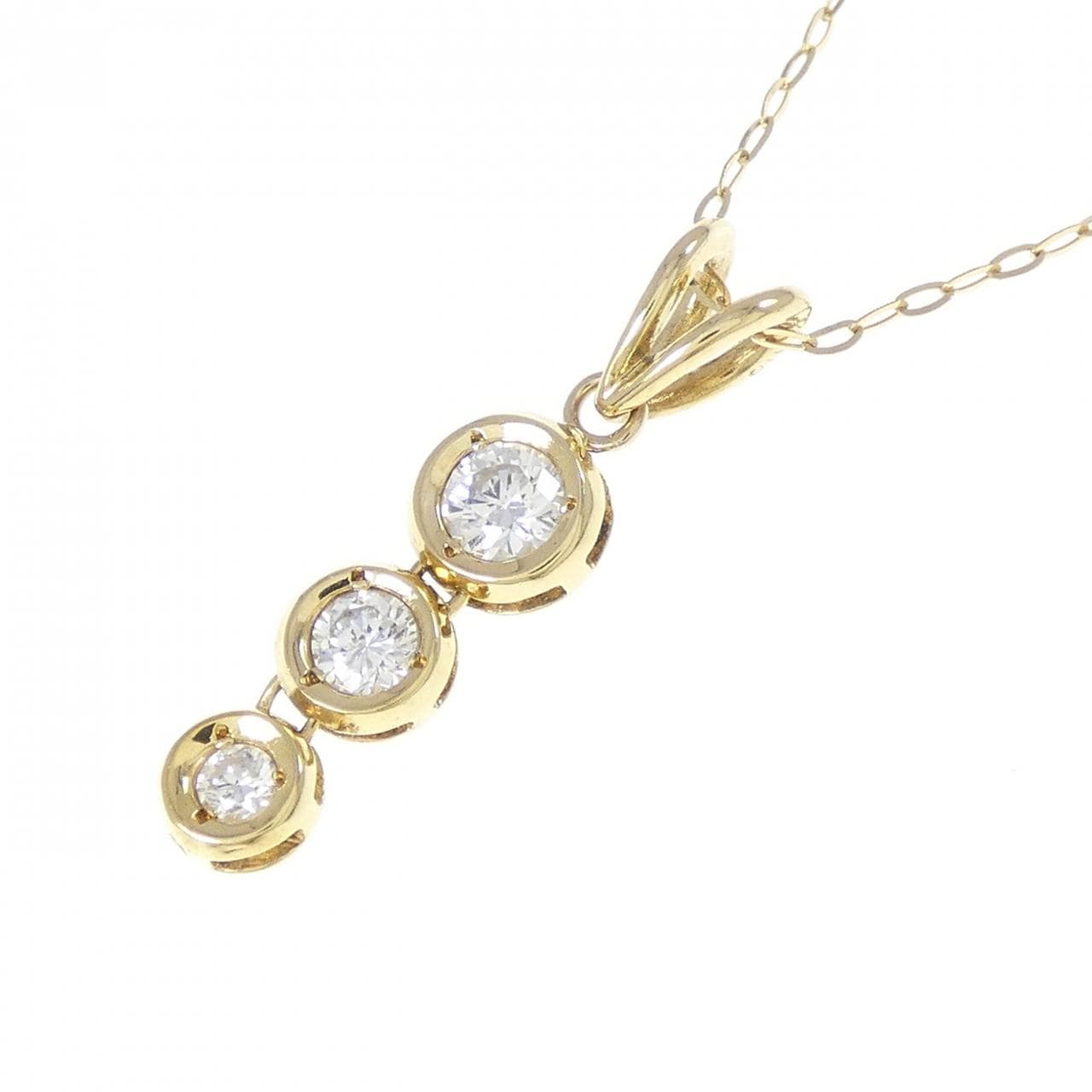 K18YG ダイヤモンド ネックレス 0.32CT