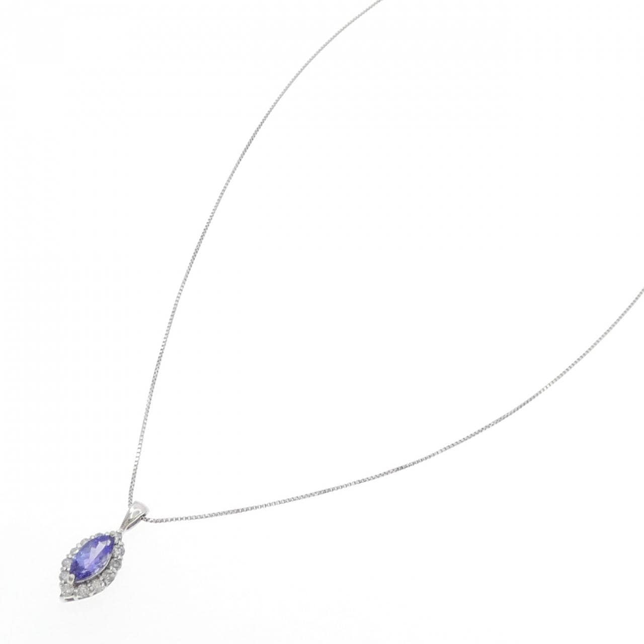 PT900/PT850 タンザナイト ネックレス 0.65CT
