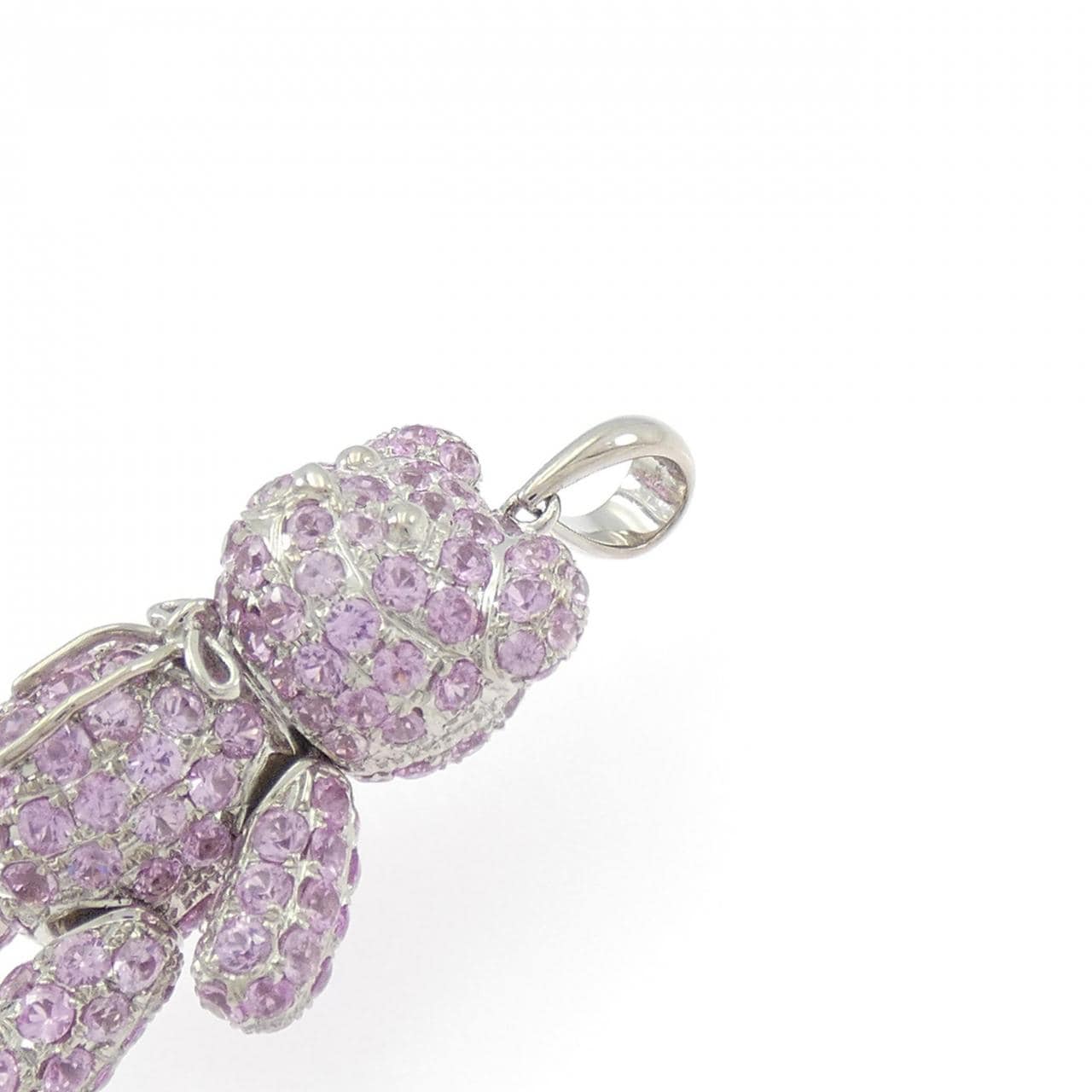 750WG ベア サファイヤ ペンダント 5.37CT