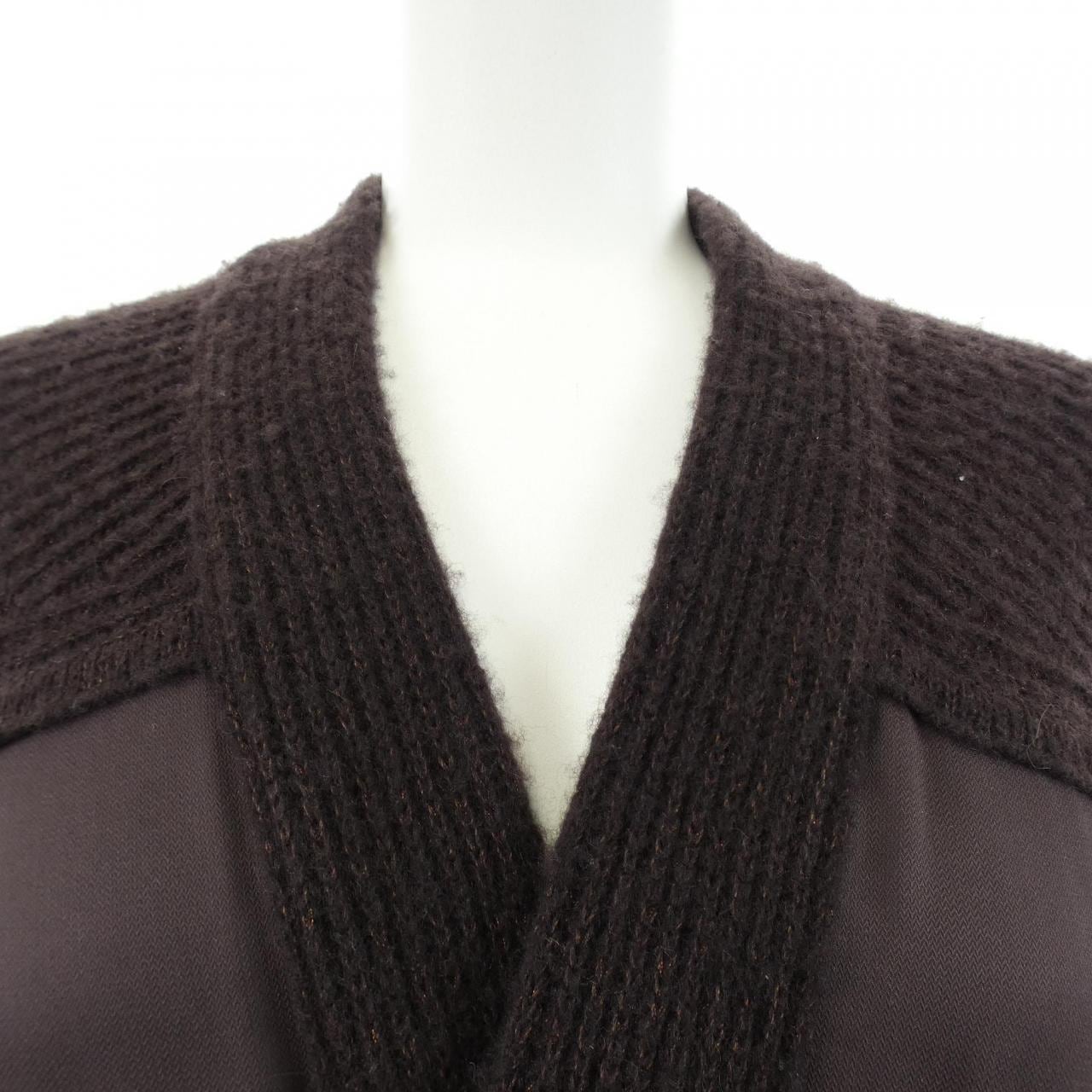 エルメス HERMES LES TAMBOURS FINESSE 3H2840D1 ツイルレーヌ ロングカーディガン