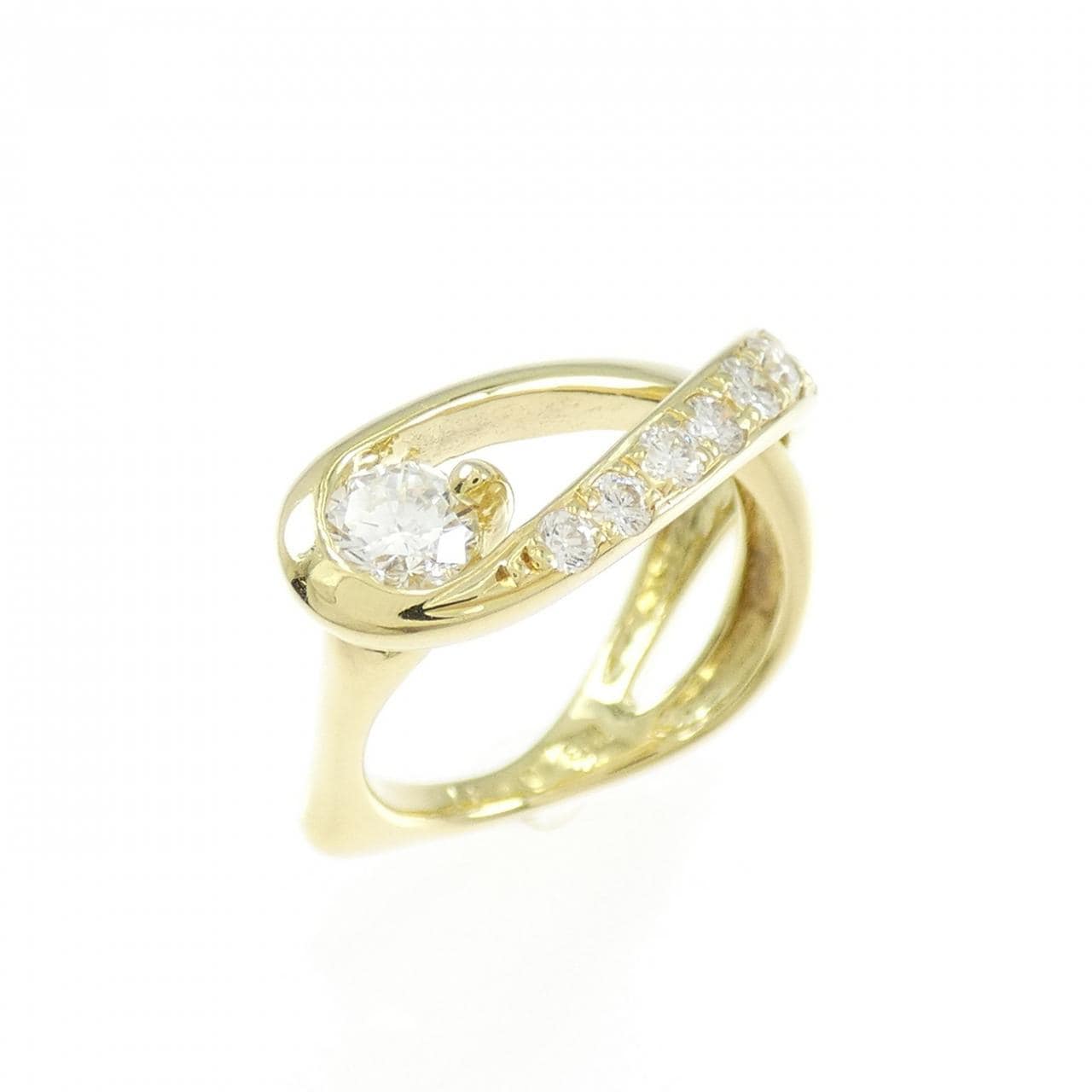 K18YG ダイヤモンド ピンキーリング 0.47CT