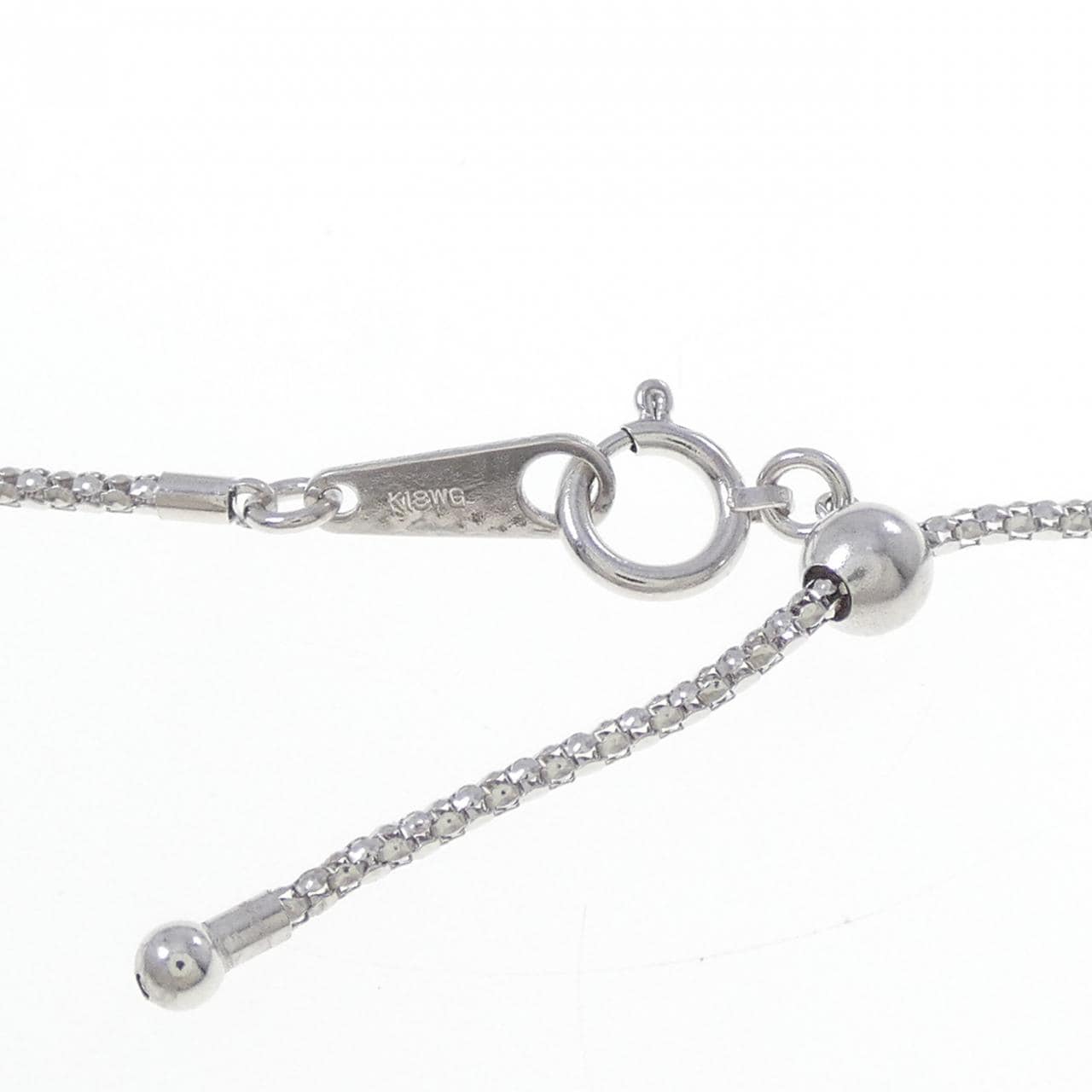 K18WG クロス ダイヤモンド ネックレス 0.45CT