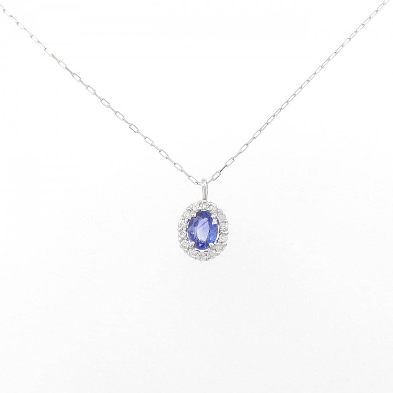 [BRAND NEW] PT Sapphire Necklace 0.20CT