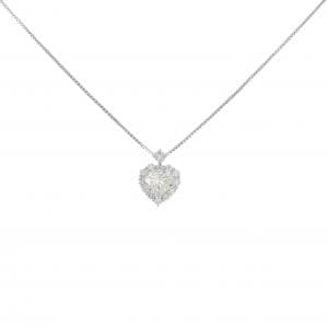 【新品】PT900/PT850 ハート ダイヤモンド ネックレス 0.33CT