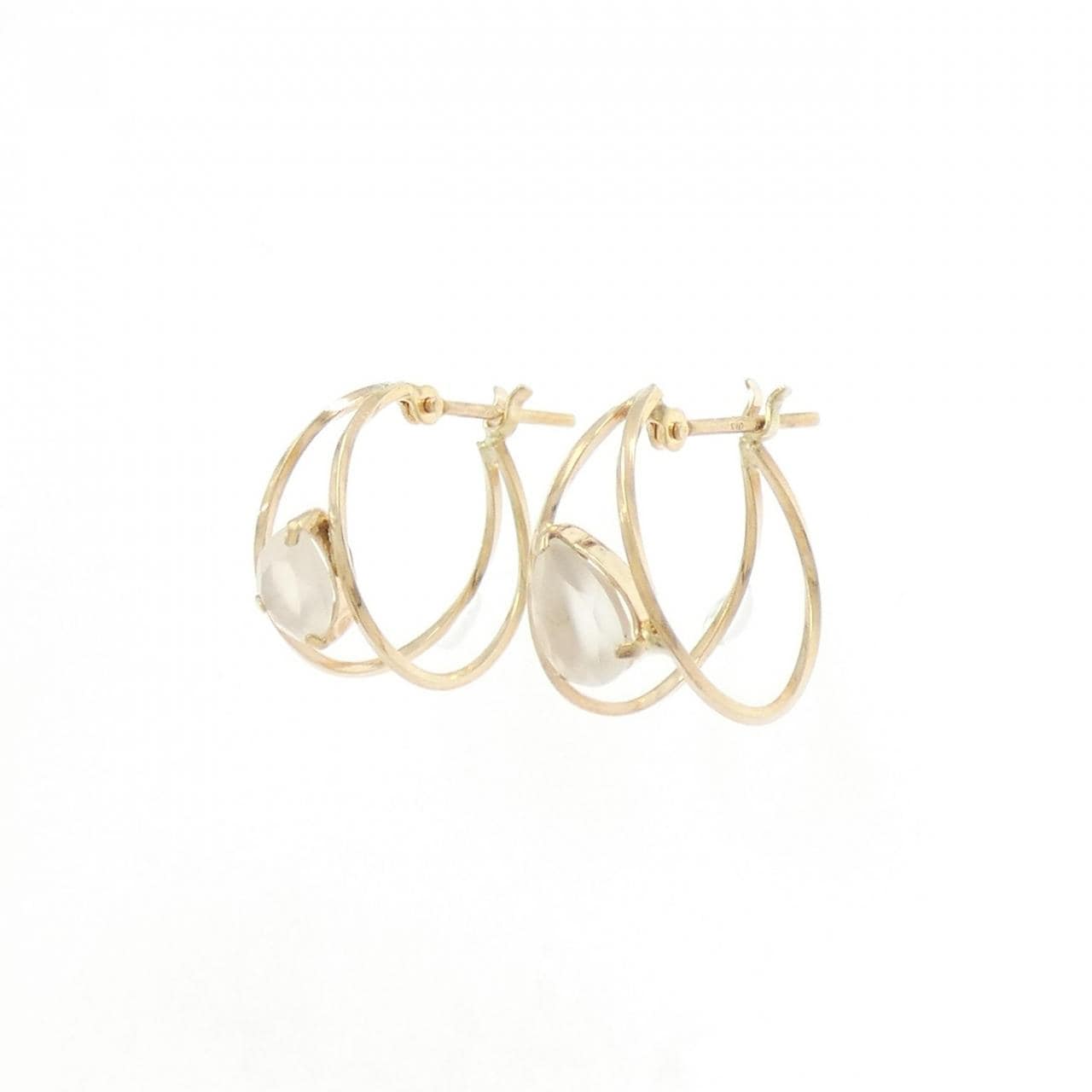 【新品】K10YG ムーンストーン ピアス