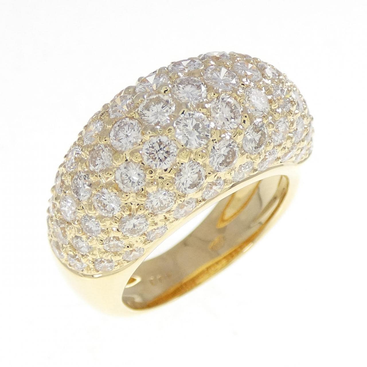 750YG パヴェ ダイヤモンド リング 3.00CT