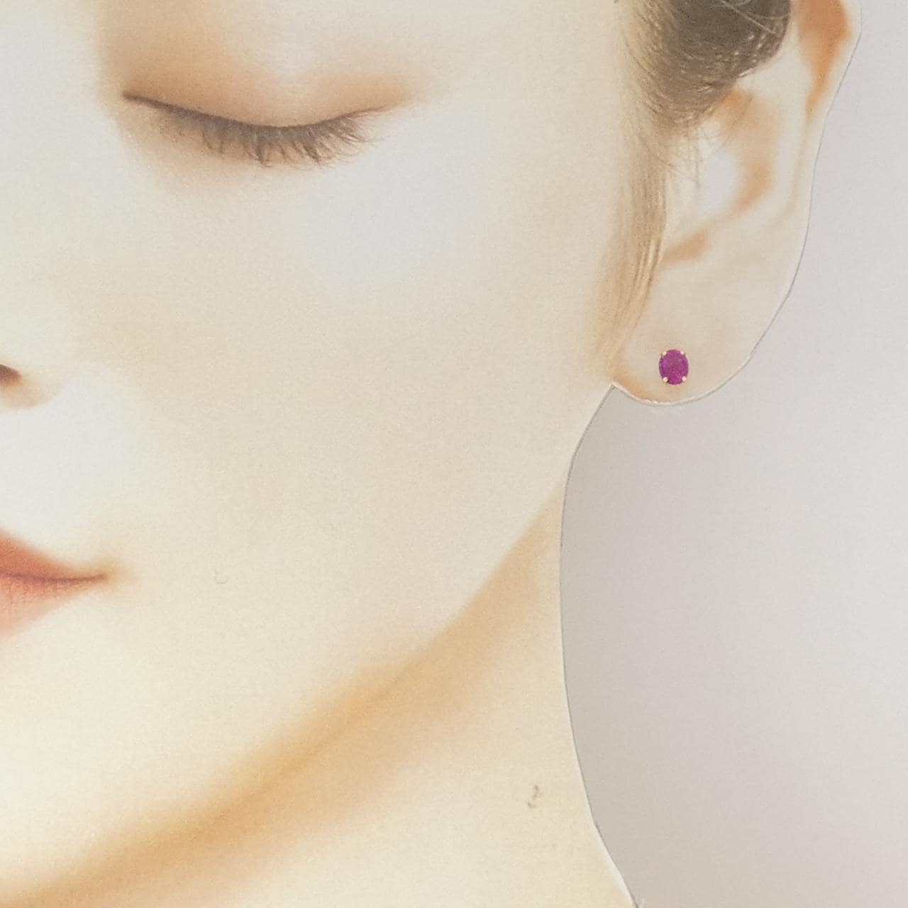 K18YG ルビー ピアス 0.74CT