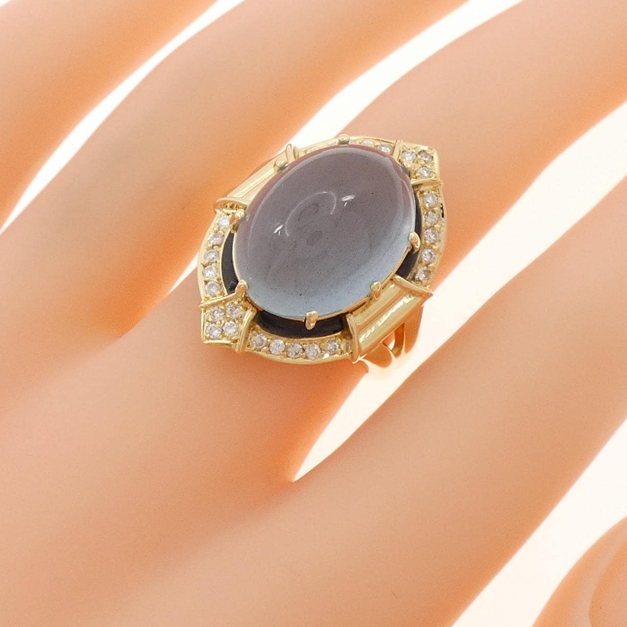 K18YG アクアマリン リング
