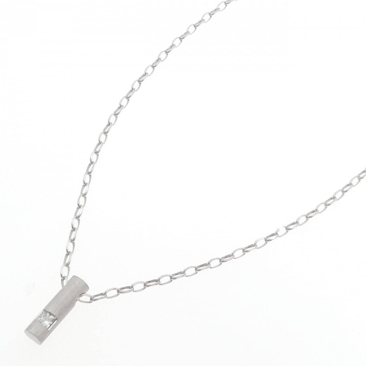 K18WG/750WG ダイヤモンド ネックレス 0.323CT
