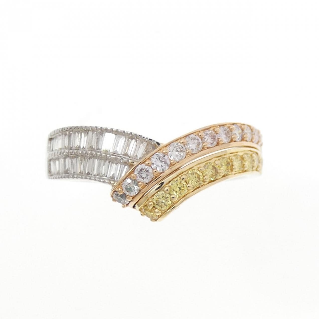 K18スリーカラー ダイヤモンド リング 0.55CT