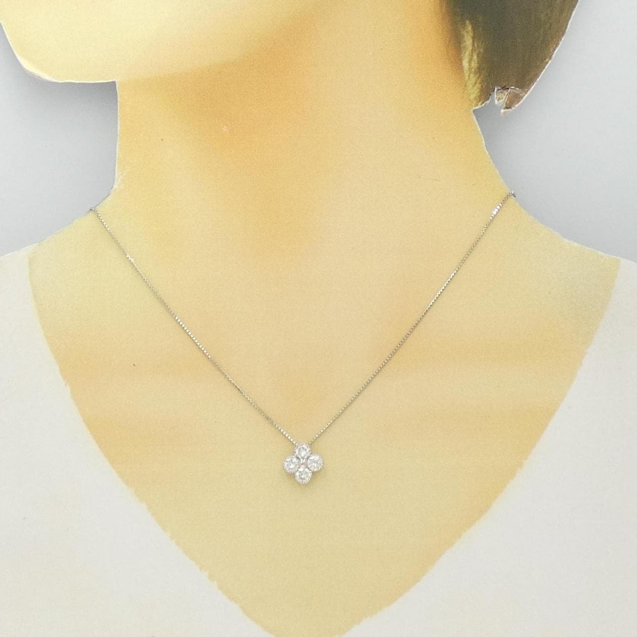 【新品】PT ダイヤモンド ネックレス 1.018CT F VS2 GOODネックレス