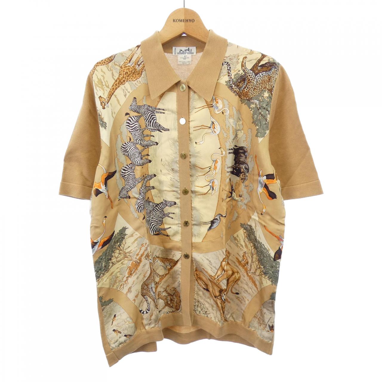 【ヴィンテージ】エルメス HERMES TANZANIA ツイルレーヌ. カーディガン