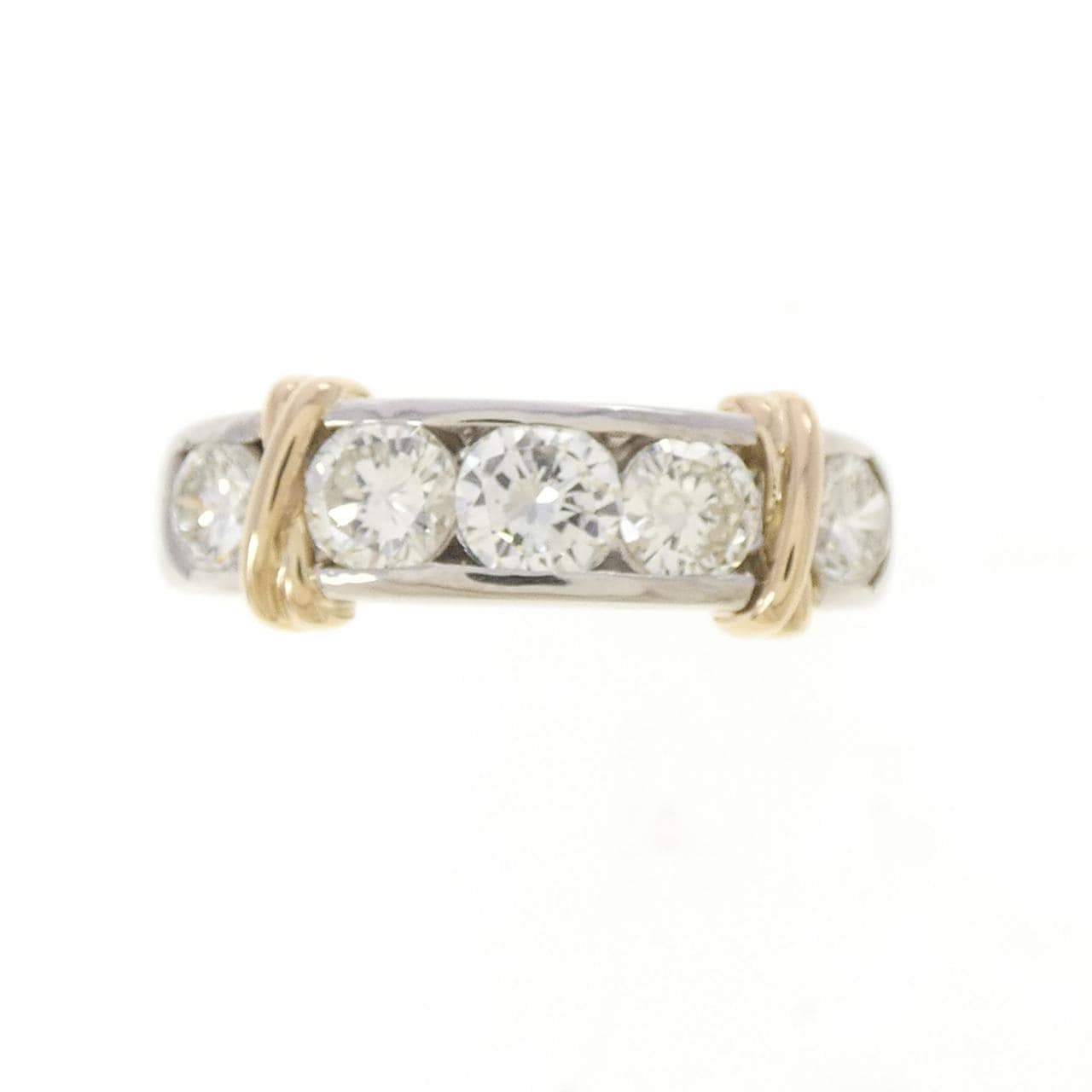 K18YG/PT900 ダイヤモンド リング 1.00CT