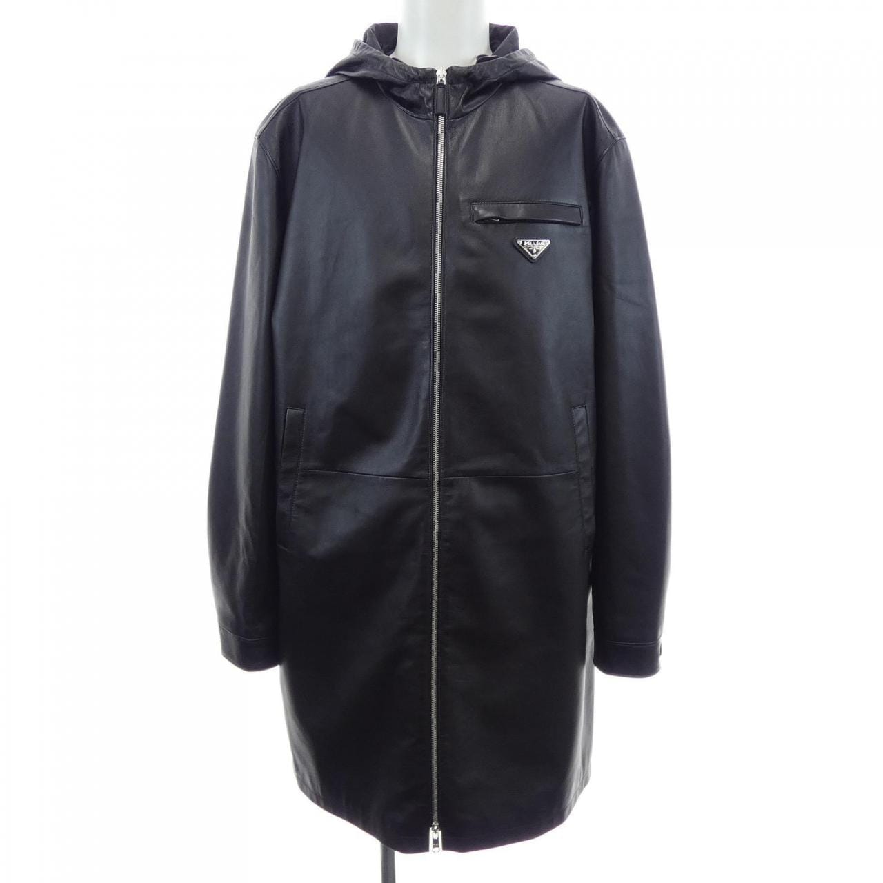 プラダ PRADA トライアングルロゴ UPS533 FLY レザーコート