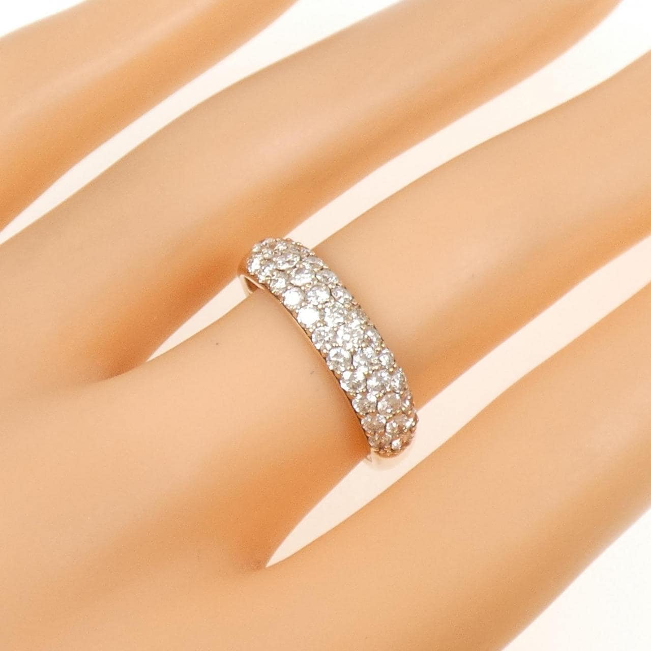 K18PG パヴェ ダイヤモンド リング 1.00CT