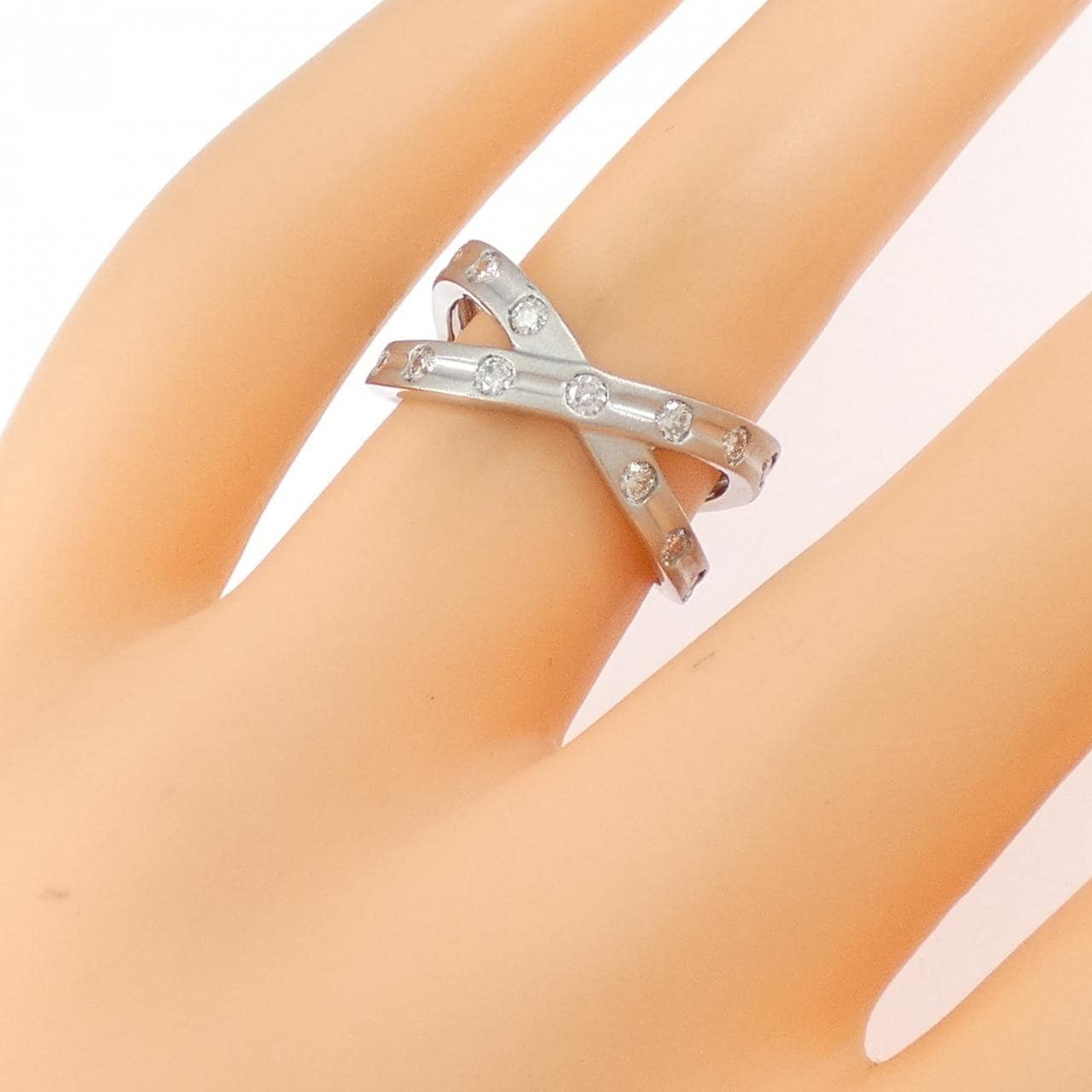 K18WG ダイヤモンド リング 0.32CT